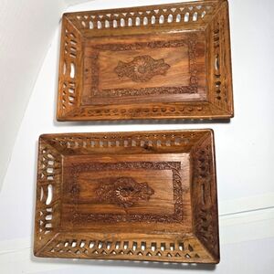 Vintage Wooden Trays